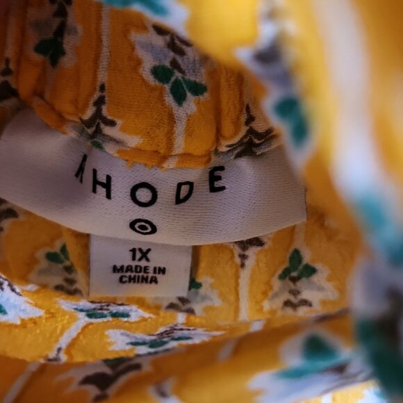 RHODE Yellow Wrap Dress with Billowy Sleeves - Picture 8 of 9